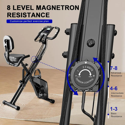 Foldable Exercise Cycle With Digital Display - Fitness Equipment 2025