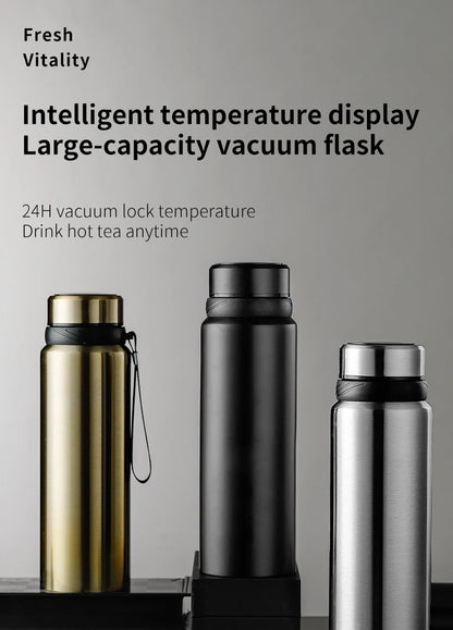 1000ML Smart Thermos Bottle Keep Cold and Hot Bottle