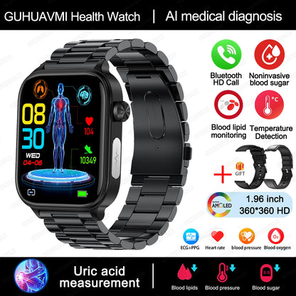 AI Medical Diagnosis Blood Lipids Uric Acid Blood Glucose Smart Watch