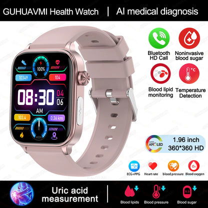 AI Medical Diagnosis Blood Lipids Uric Acid Blood Glucose Smart Watch