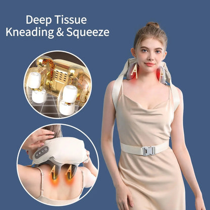 Deep Tissue Neck Massager With Heat - Pain Relief Tools Online