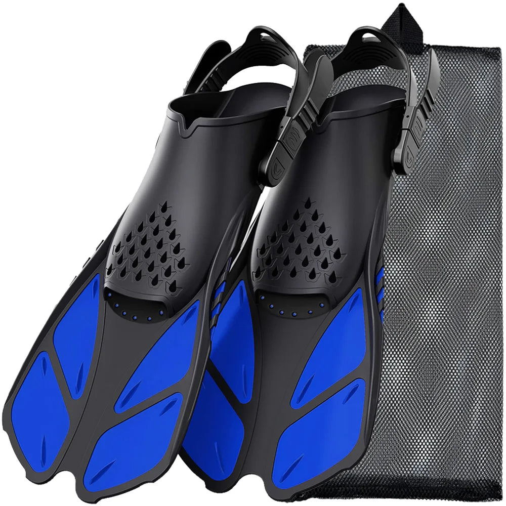 Adjustable Short Silicone Snorkel Fins - Scuba Diving Flippers Online