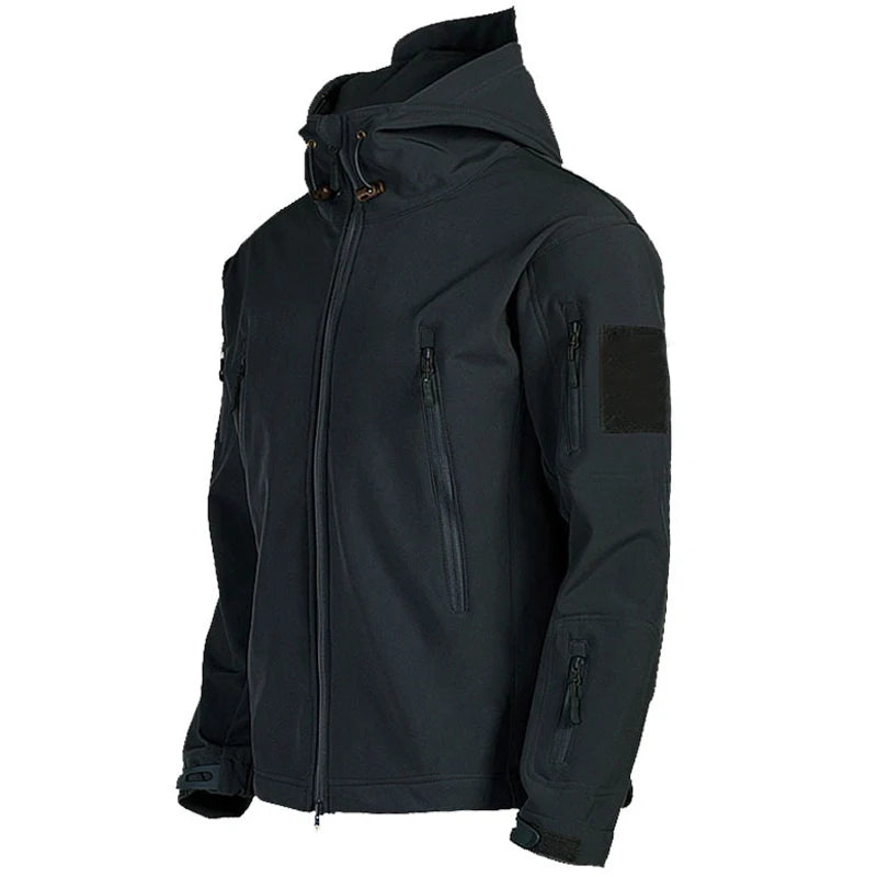 Men Tactical Windproof Military Combat Jacket - Sports Hooded Coat 