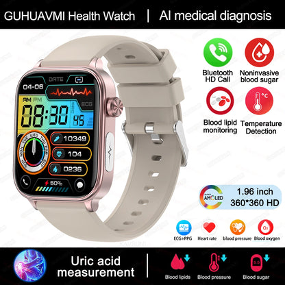 AI Medical Diagnosis Blood Lipids Uric Acid Blood Glucose Smart Watch