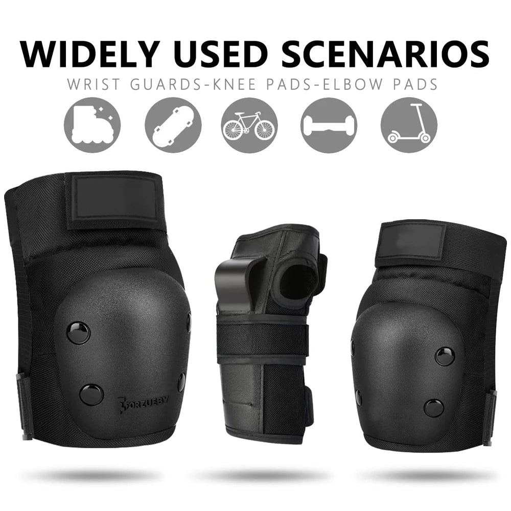 6Pcs/Set Knee Pads, Elbow Pads & Wrist Guard - Fitness Protective Gear