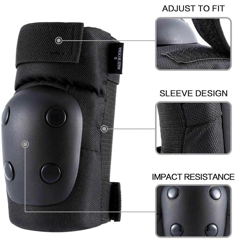 6Pcs/Set Knee Pads, Elbow Pads & Wrist Guard - Fitness Protective Gear