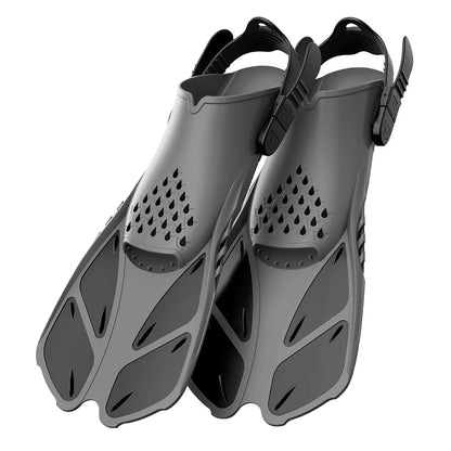 Adjustable Snorkel Fins Short Silicone Scuba Diving Flippers