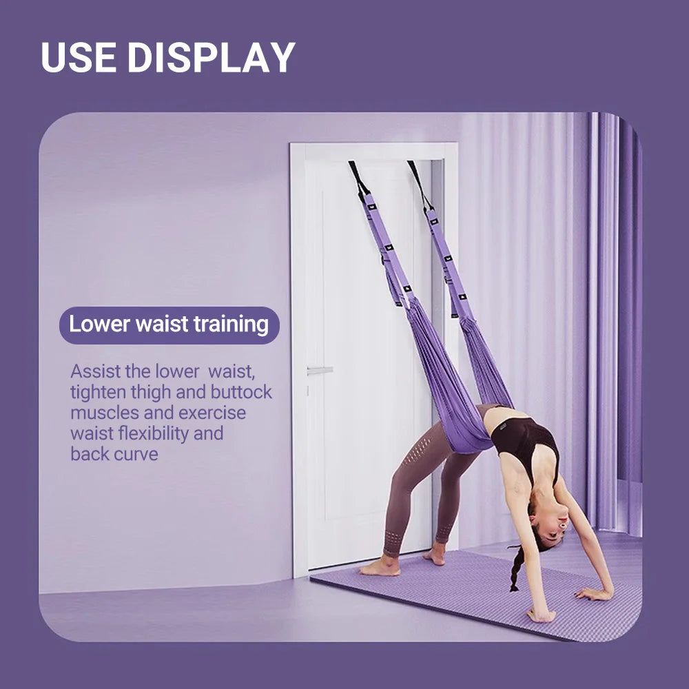 Aerial Yoga Strap Pull Rope Hammock Stretch