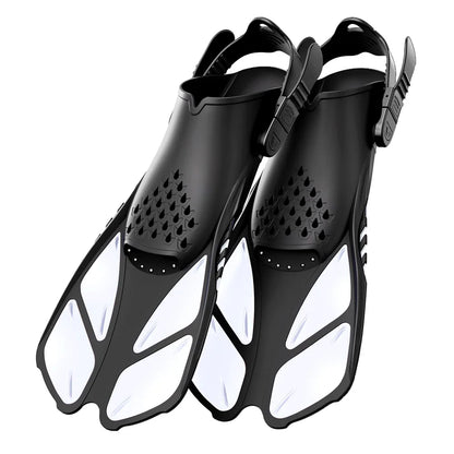 Adjustable Snorkel Fins Short Silicone Scuba Diving Flippers