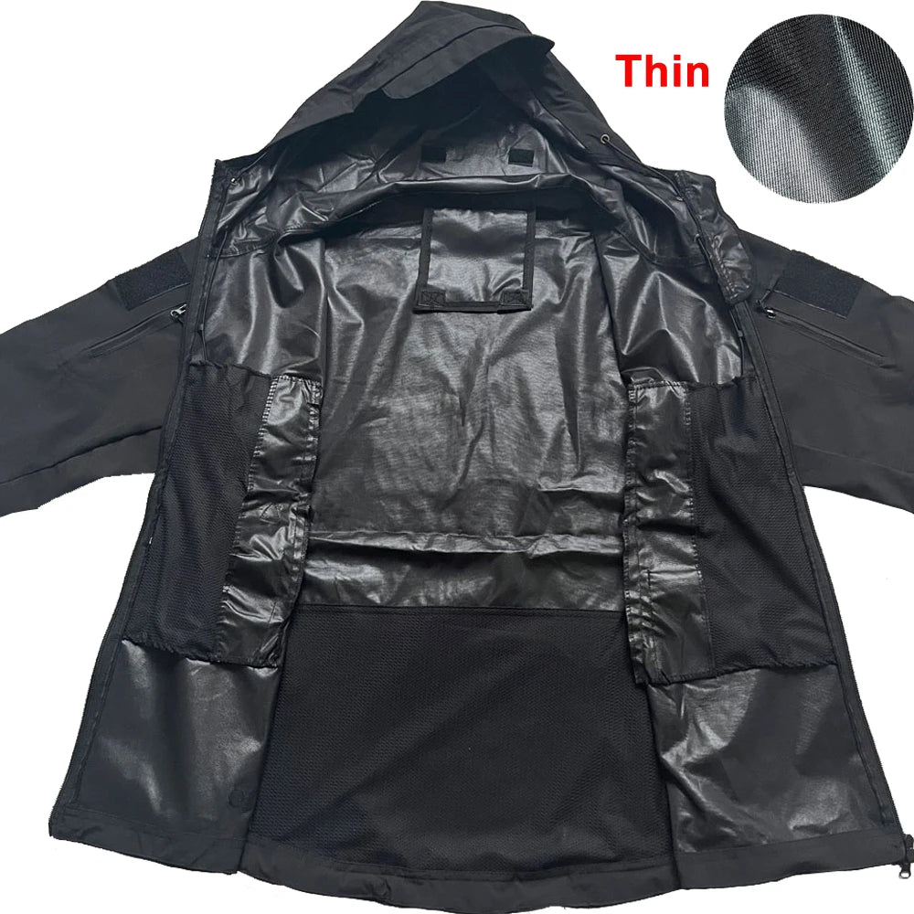 Waterproof Military Shark Skin Soft Shell Jackets Men