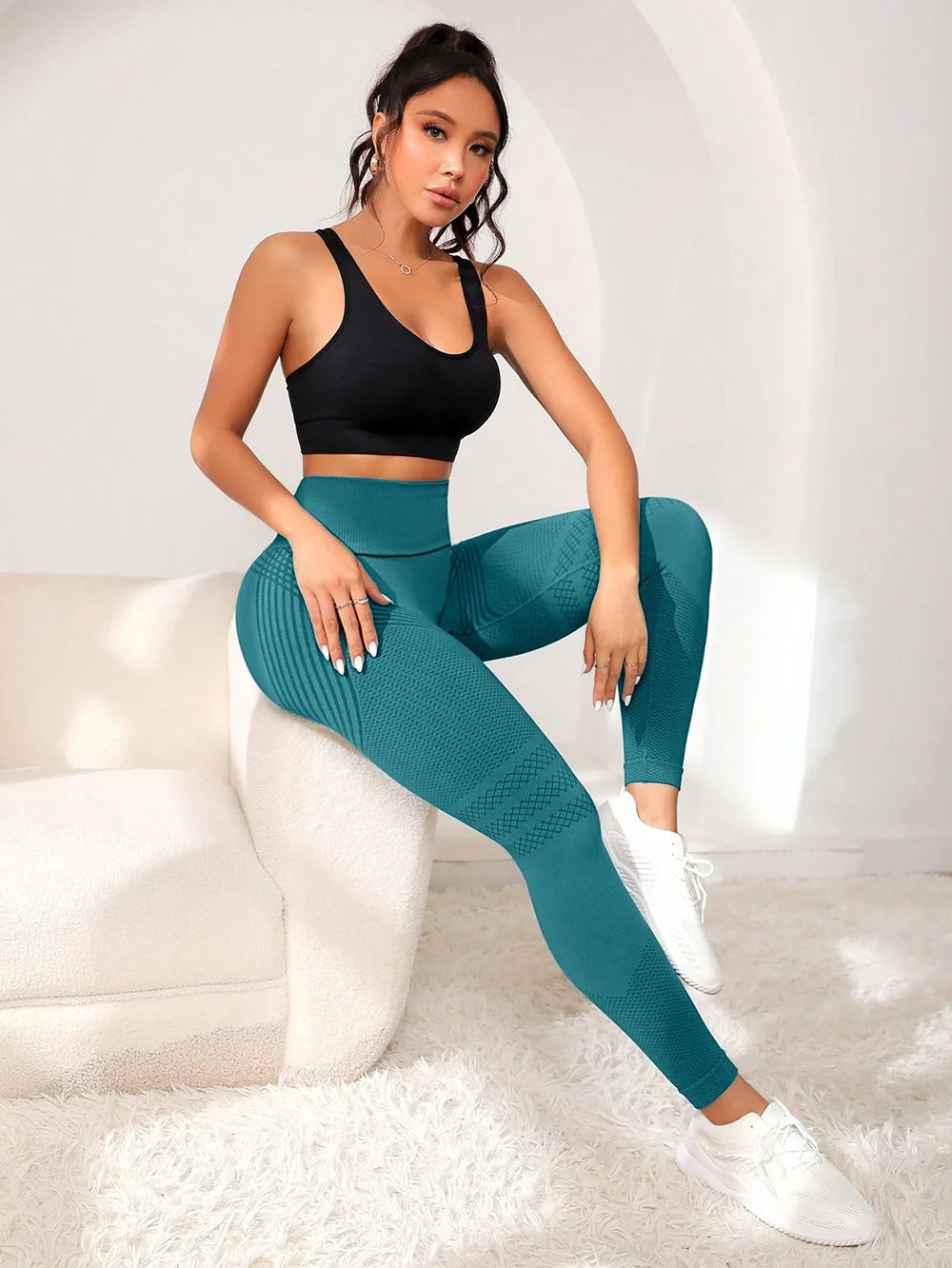 Women's High Waisted Fitness Pants - Yoga, Workout Running Tights