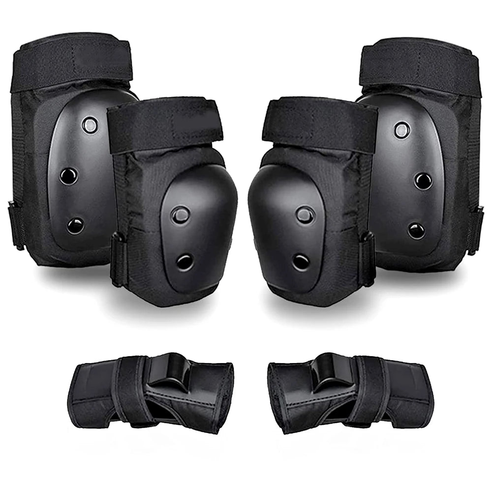 6Pcs/Set Adult/Kids Knee Pads Elbow Pads Wrist Guard,Skateboard Skate Pads 6 in 1 Protective Gear Set for Roller Skating Scooter