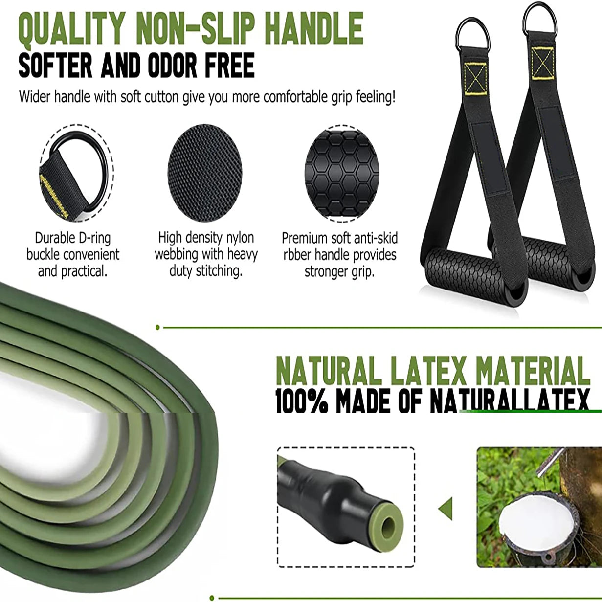 Workout Bands with Handles & Door Anchor - Fitness Accessories Online