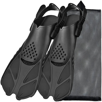 Adjustable Snorkel Fins Short Silicone Scuba Diving Flippers